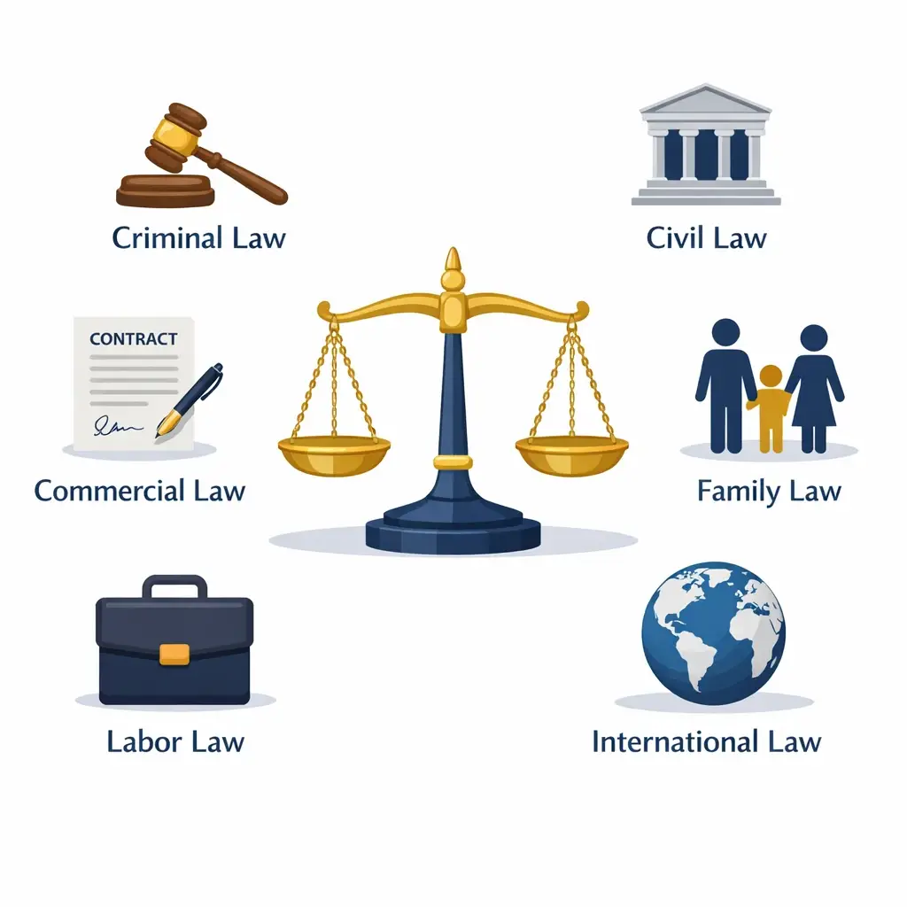 شاخه‌های مختلف وکالت؛ از حقوق کیفری تا حقوق تجاری
